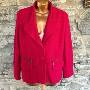 Vibrant Pink Wool blend Jacket